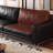 Retro Mid-Century Black Straight Small Sofa