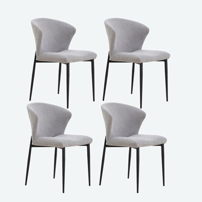 Dining Chairs, Upholstered Side Chairs, Adjustable Kitchen Chairs Accent Chair Cushion Upholstered Seat With Metal Legs For Living Room -  Corrigan StudioÂ®, B1BA2A9141C34021947F25AC4B6457D4