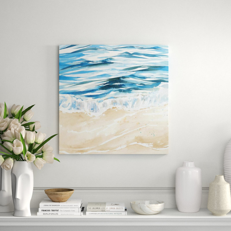 Waves Crashing II Print by Barclay Butera, 30" H x 30" W x 1.5" D, Image Brush Gel