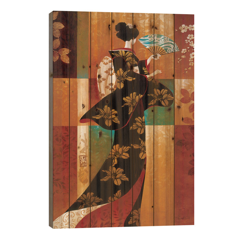 «Sakura On Wood» par Keith Mallett, H 26 po x l 18 po x P 1,5 po