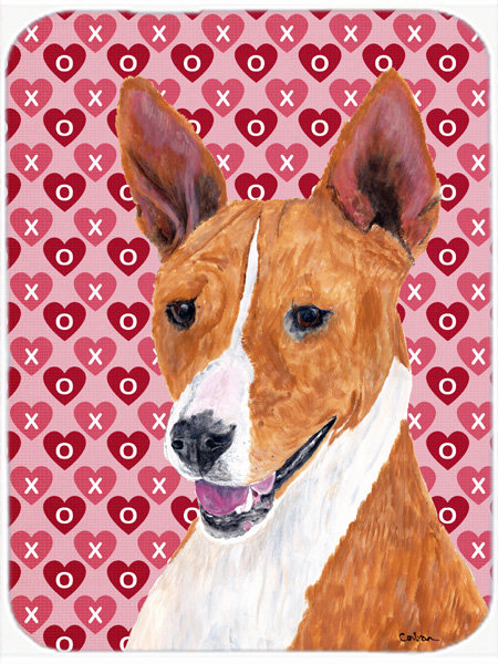 Planche à découper en verre Caroline's Treasures Valentine Hearts Basenji Hearts