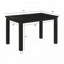 Table de salle à manger contemporaine en faux marbre avec plateau noir, finition noire, 47,2 po x 29,5 po-536594562