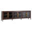 Basel Reclaimed Pine And Glass Door Sideboard With Bar Pull Hardware