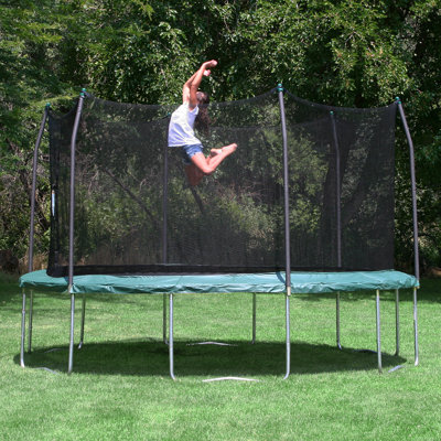 15' Round Backyard Trampoline with Safety Enclosure