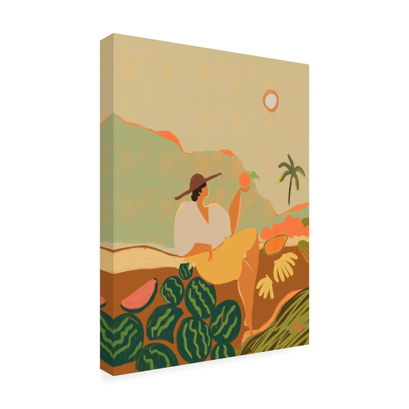 «Farmer goyave sur toile» par Arty Guava, H 19 po x l 14 po x P 2 po