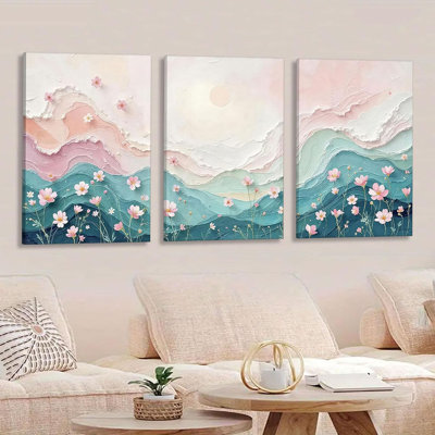 3pcs Abstract Texture Canvas Wall Art Modern Minimalist Texture Wall Decor
