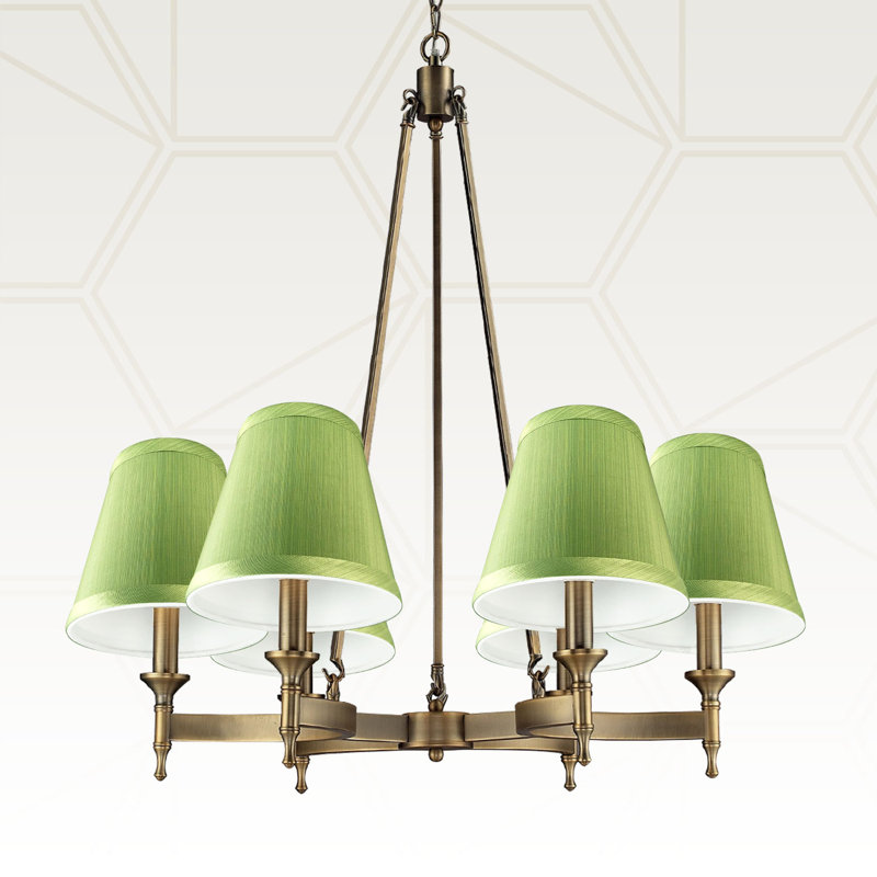 Abat-jour empire en soie 4,5 po, Vert clair