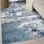 Tapis gris / bleu / blanc Willington