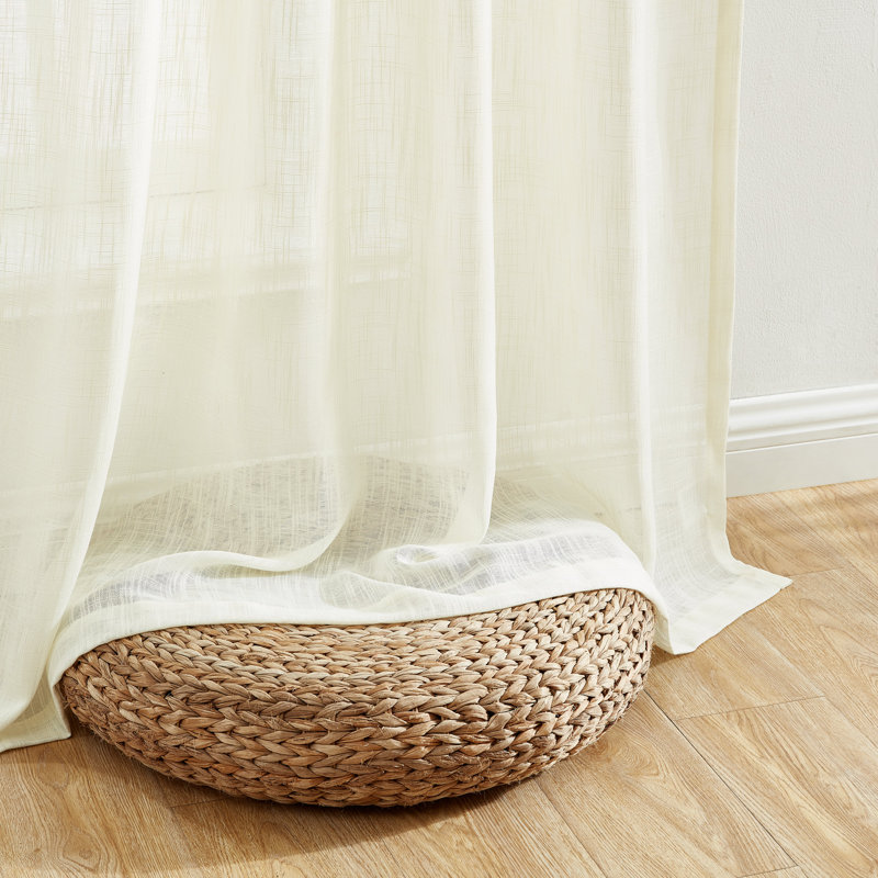 Semi Sheer Curtain Pair, 54" W x 84" L, Ivory