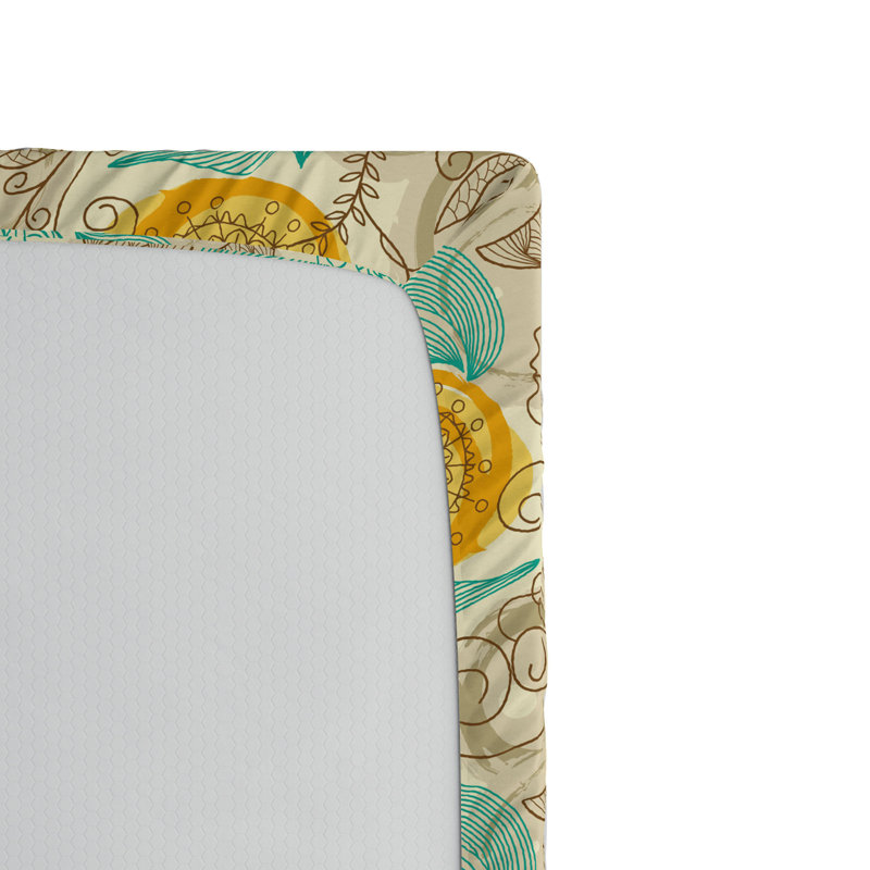 Microfiber Floral Fitted Sheet, Full Fitted Sheet