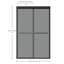Porte de douche coulissante double demi-cadre avec verre trempé gris 48 po - l 48,3 po x H 76 po
