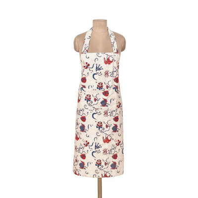 Floral Linen Bib Apron