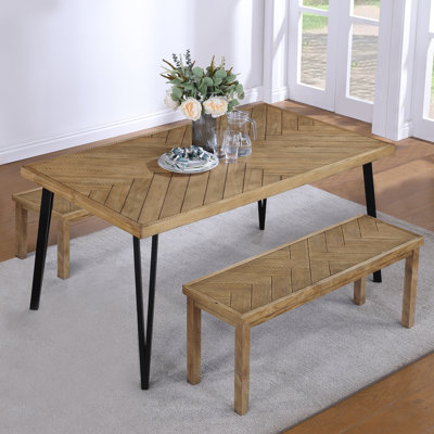 6-person Solid Wood Dining Set