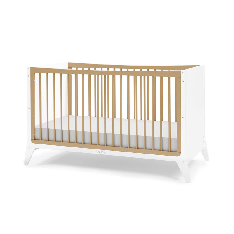 SnuzFino Cot Bed, White/Natural