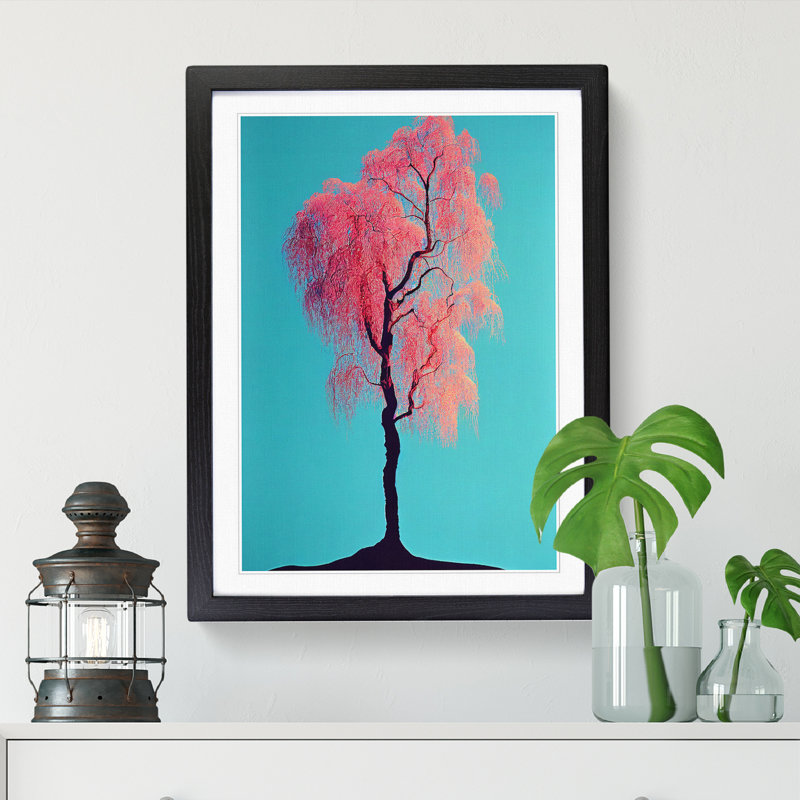 Tree Pretty In Pink - Single Picture Frame Print, Black, 34cm H x 25cm W x 2cm D