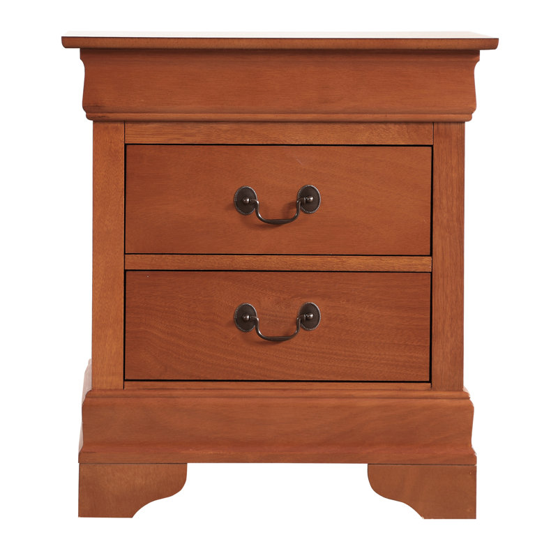 Elegant Oak Nightstand With Classic Design, Oak