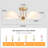 3 - Light 23.6" Modern Brass Sputnik Glass Semi Flush Mount Ceiling Light for Kitchen-1541886119