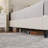 King Size Bed Frame with Wingback Headboard, Velvet Upholstered Platform Bedframe with Wood Slats, No Box Spring Needed, Easy Assembly, Beige-9694080-9694139