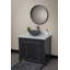 Lavabo de salle de bain vasque circulaire en granit gris sésame 16,5 po Eden Bath
