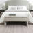 Modern Rv Coffee Table Bench With Storage - Grey Upholstery Linen Window Comfy For Bedroom, Living Room-926374585