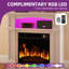 Russel Lark Manor 2000W Electric Fireplace with LED Storage Shelf-479935852