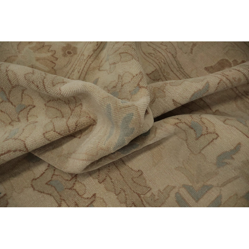 Tapis traditionnel à teinture végétale Ziegler 8 x 8 motifs floraux