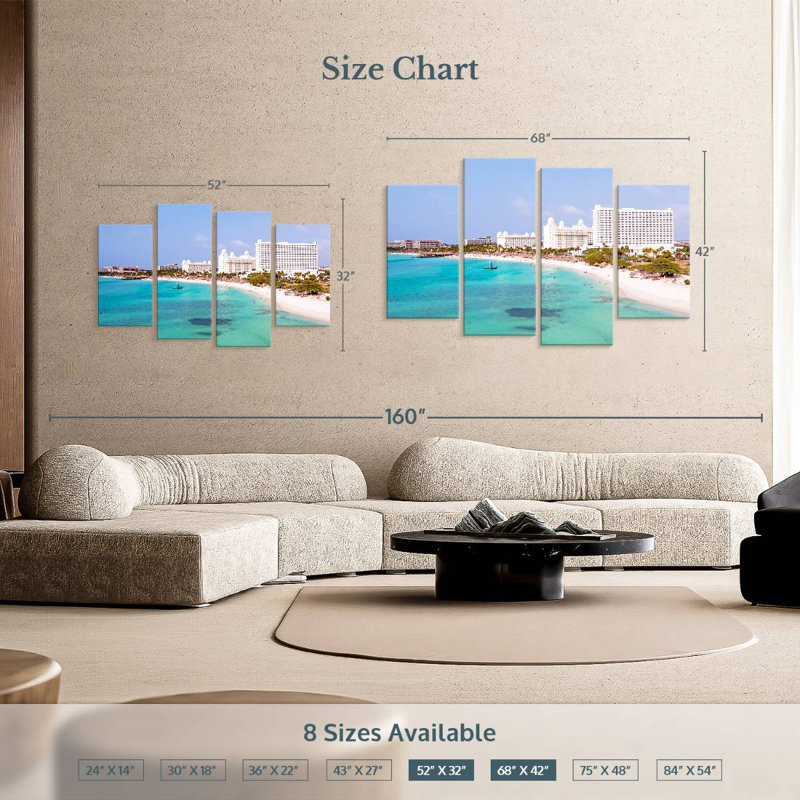 Gillard Riu Palace Aruba, 42" H x 68" W