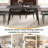 62.99" Modern Artificial Stone Black Curved Edge Black Metal Leg Dining Table-Can Accommodate 6 People(Dining Table Only)-496989634