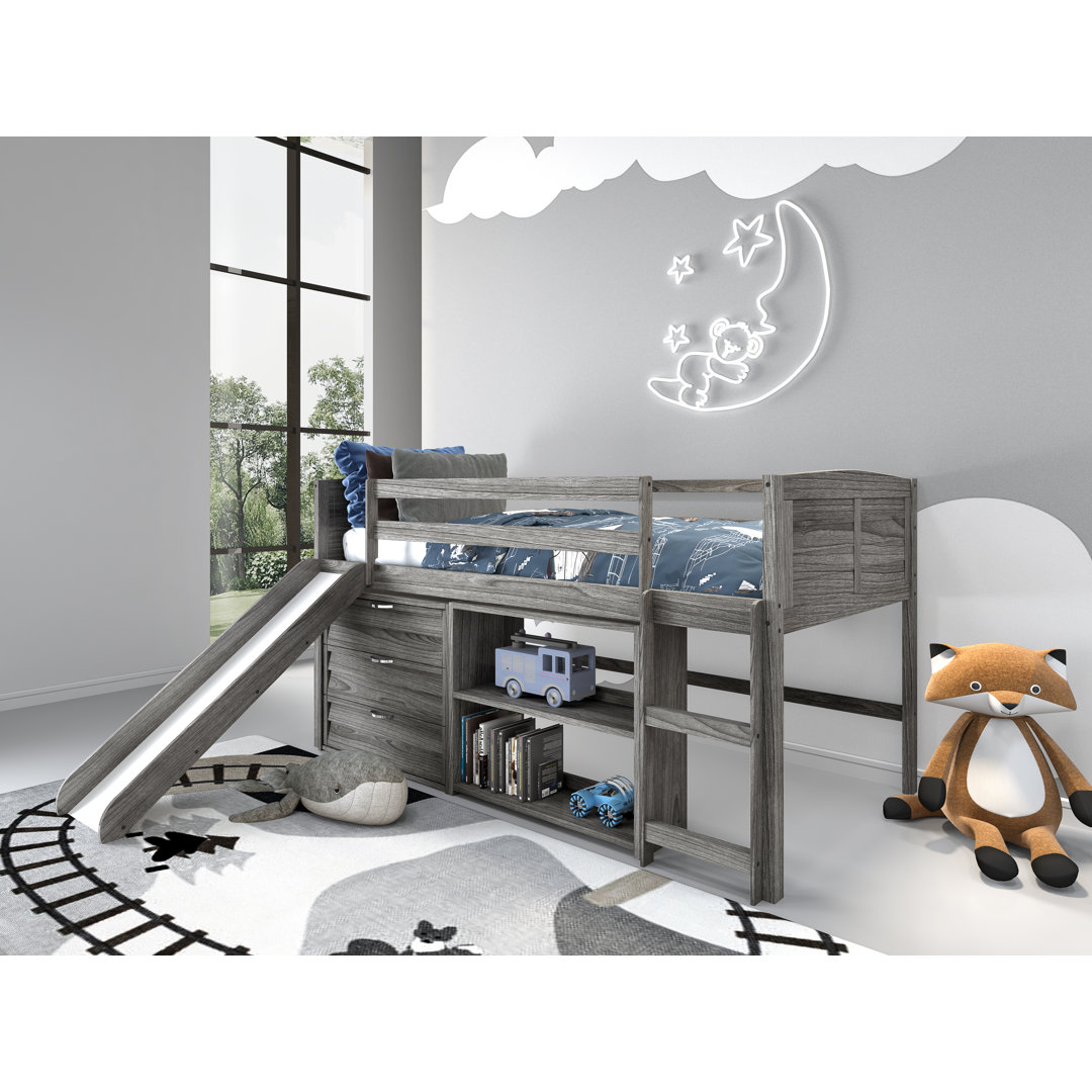 Chorio Louver Twin Low Loft Configurable Bedroom Set Harriet Bee