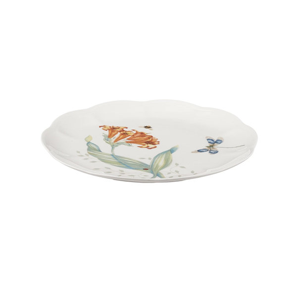 Lenox Butterfly Meadow Sushi Set - Porcelain Sushi Plate & Dip Bowls
