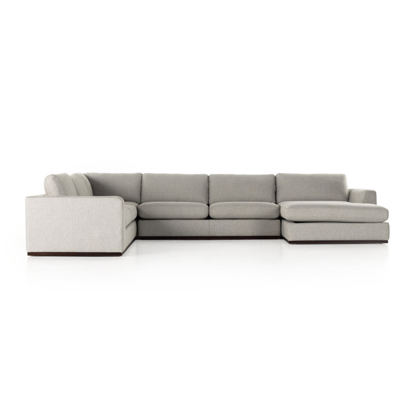 Colt Sectional, Left Hand Facing, Aldred Silver Polyester Blend