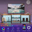 TV Unit for 139-190cm TVs with LED Lights, Charging Station & Storage Shelves