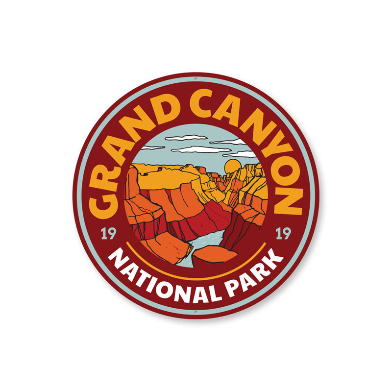 Plaque en aluminium du Grand Canyon, H 18 po x l 18 po x P 0,06 po