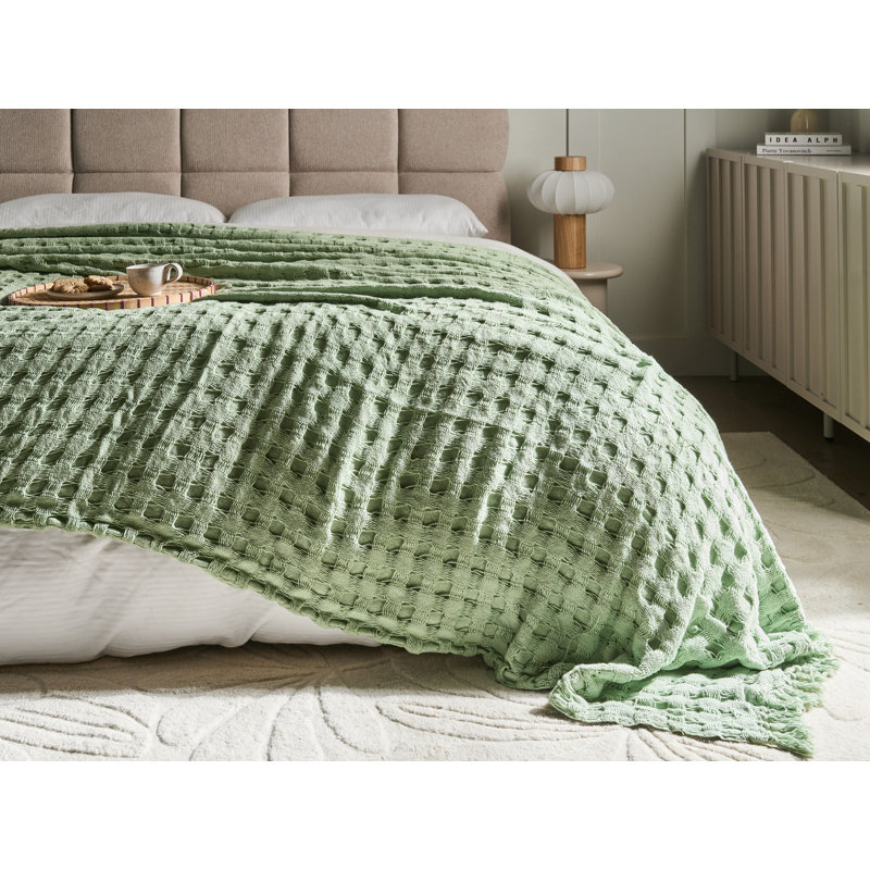 BERE Cotton Solid Colour Bedspread, 240 x 220 cm Bedspread