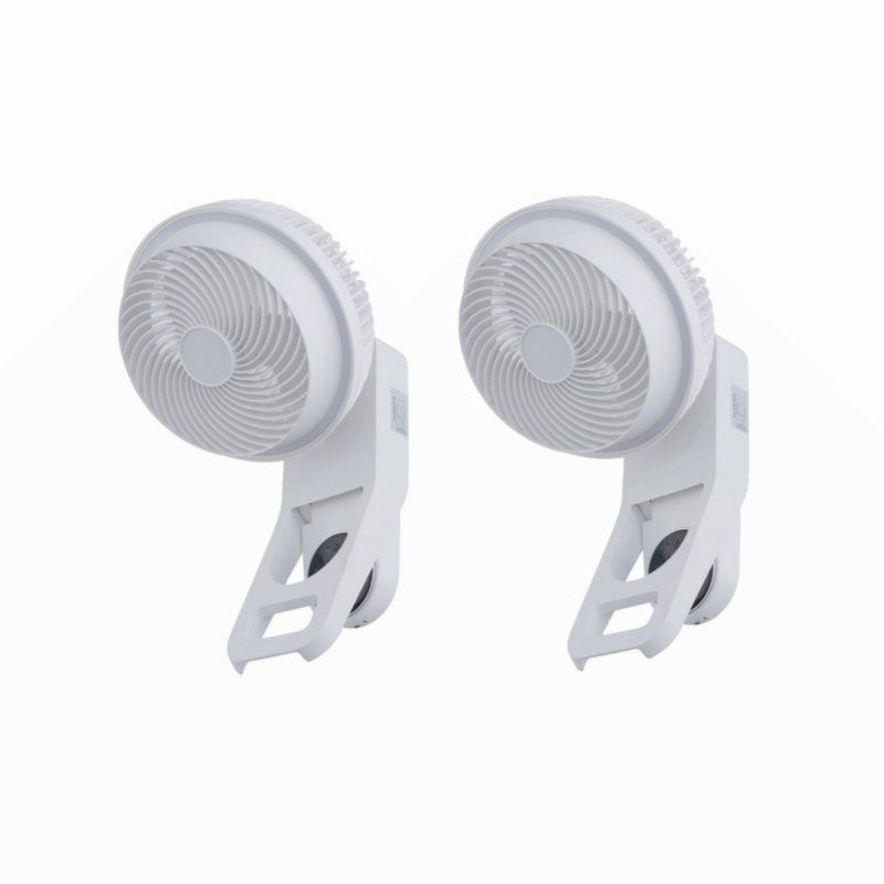 Simple Deluxe 7 Inch Wall Mount Fan, 3 Speeds & 3 Modes, 15 Hours Timer, 60° Oscillating Circulating Fan, With Remote Control, Air Circulation Fan For Indoor Use, White