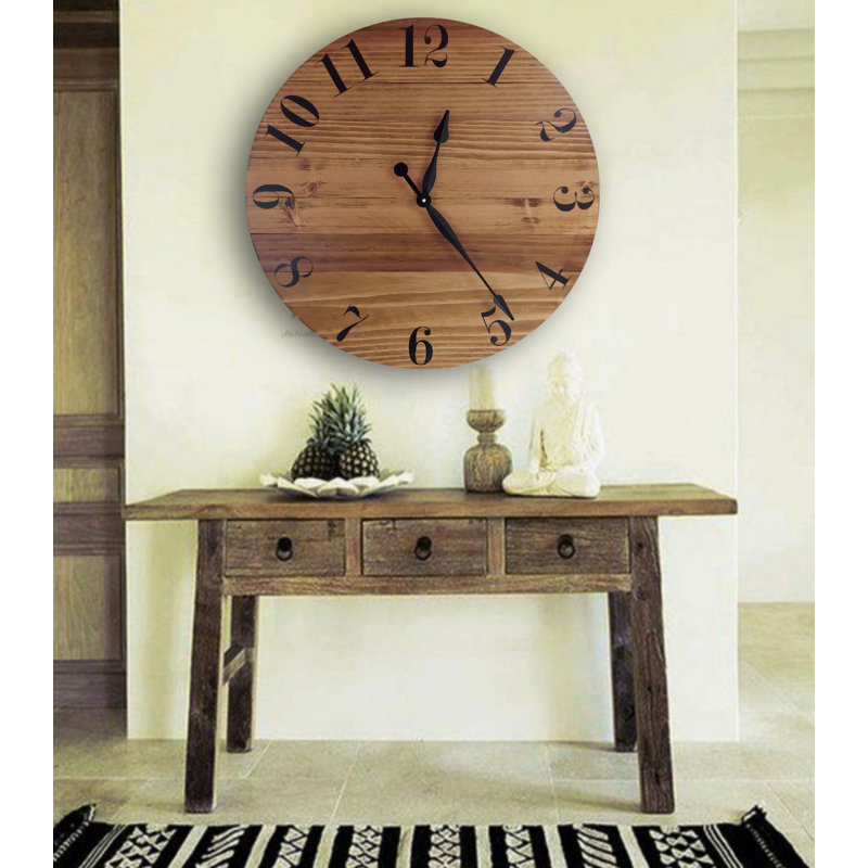 Madelynne Wood Wall Clock, Extra Large