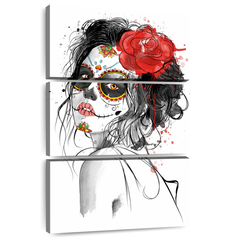 Lelend Dia De Los Muertos Beauty, 45" H x 28" W
