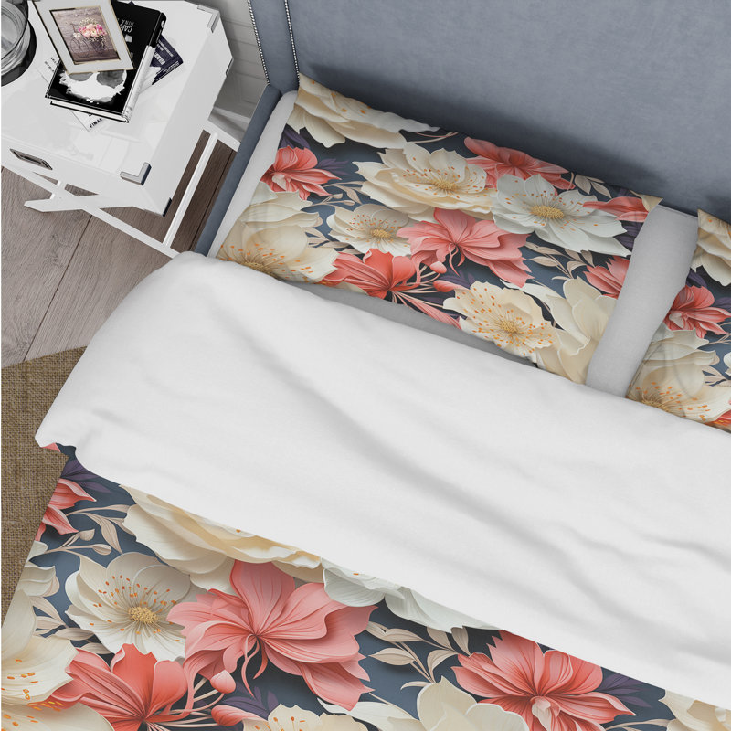 Ensemble de housse de couette Magbul, Housse de couette simple + 1 taie décorative stan