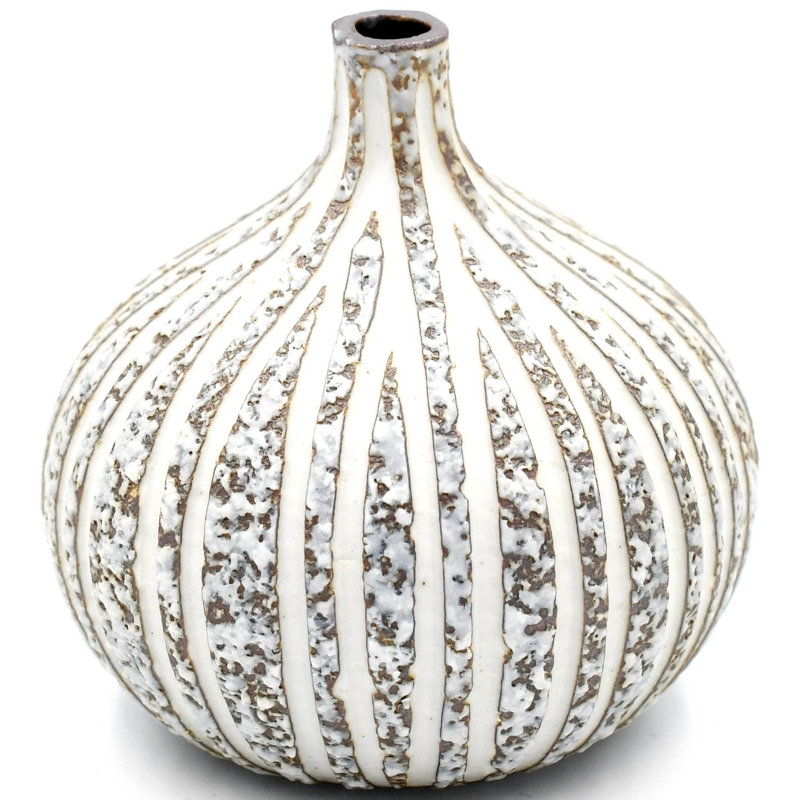 Ayzaria Handmade Table Vase, Brown, 3.4" H x 3.2" W x 3.2" D