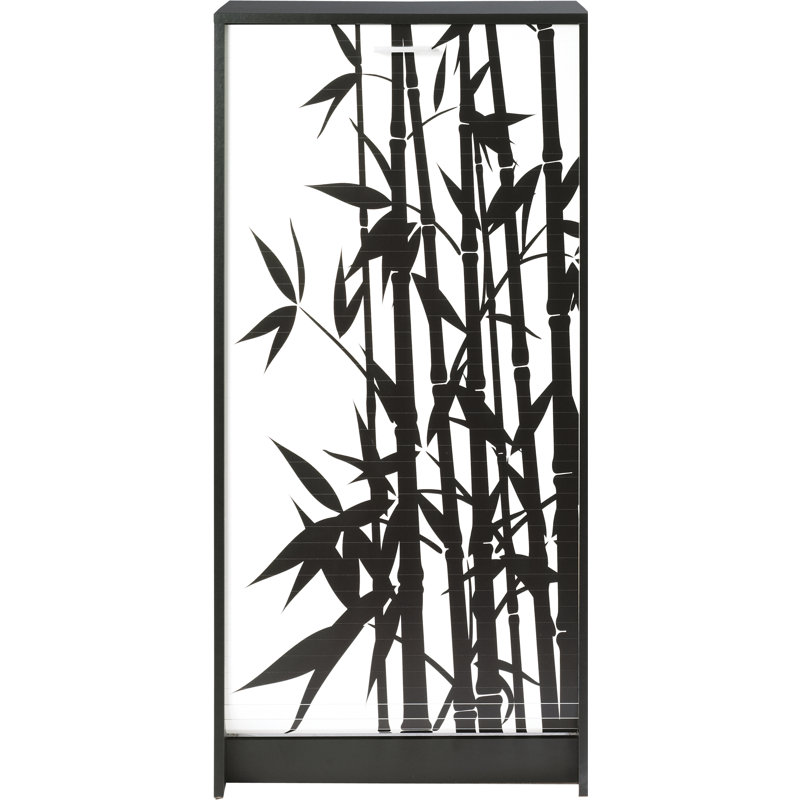 21 Pair Shoe Storage Cabinet, Black