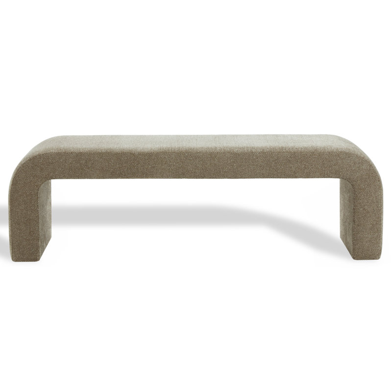 Daine 62.4" W Upholstered Bench, Brown Chenille