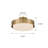Modern Brushed Gold Semi-Flush Mount Ceiling Light with White Diffuser