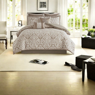 Ensembles de literie en jacquard luxueux, polyester, design damassé élégant pour la maison