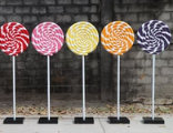 Henebry Swirl Lollipop Over Sized Statue, Purple