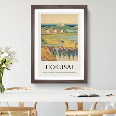 Fuji Seen In The Distance by Katsushika Hokusai - Single Picture Frame Print