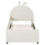 Lit de jour simple rembourré avec tête de lit en forme d'oreille de lapin, beige-1113415332