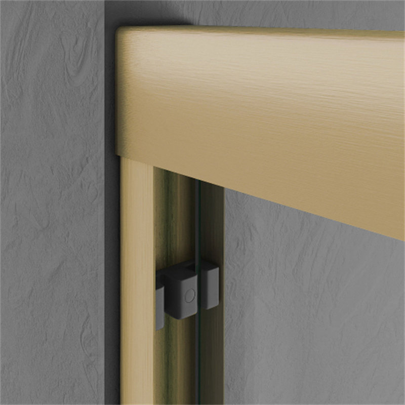 Glass Bathtub Shower Door 56-60 In. W X 62 In. H, Brushed Gold Semi Frameless Double Bathtub Door,Certified SGCC ANSI Clear Tempered Glass,Stainless Steel Handles