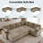 Modular Sectional Sofa With Two Movable Ottomans