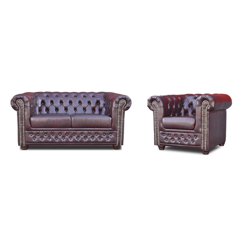 Canton Faux Leather Loveseat, Dark Brown, 3