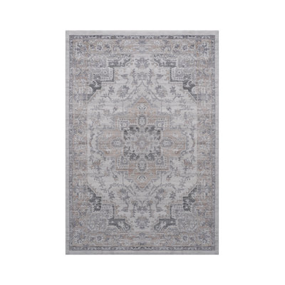Collection Ivory/Oriental Non-Shedding Living Room Bedroom Dining Home Office Stylish and Stain Resistant Area Rug